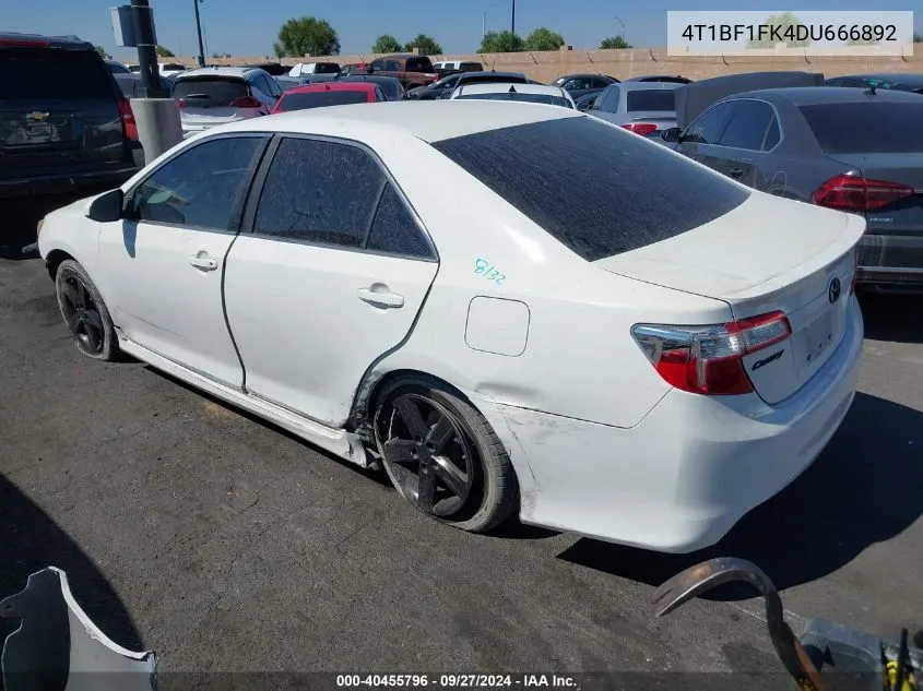 2013 Toyota Camry Se VIN: 4T1BF1FK4DU666892 Lot: 40455796