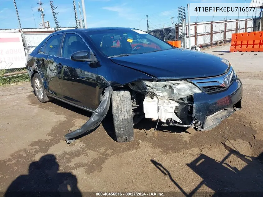 2013 Toyota Camry Xle VIN: 4T1BF1FK6DU716577 Lot: 40456516