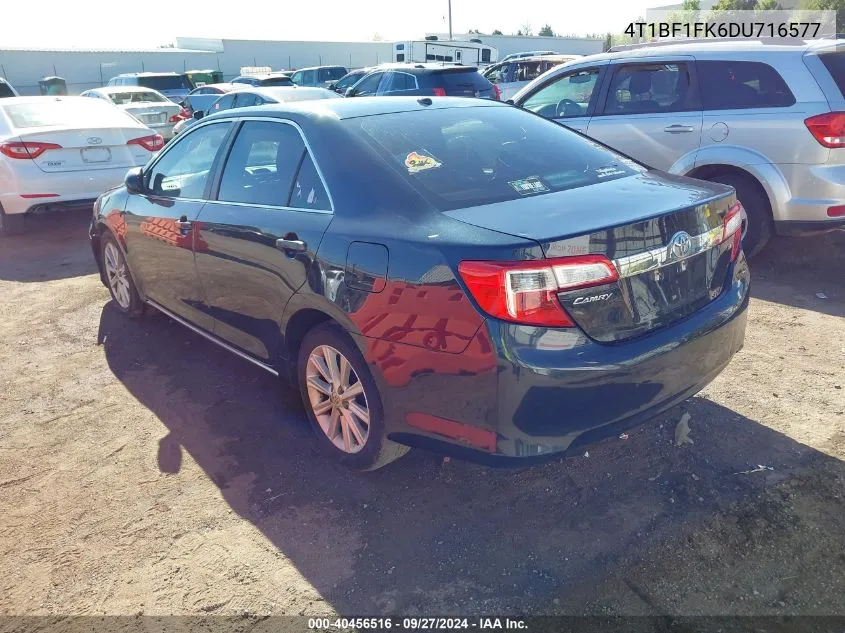 2013 Toyota Camry Xle VIN: 4T1BF1FK6DU716577 Lot: 40456516