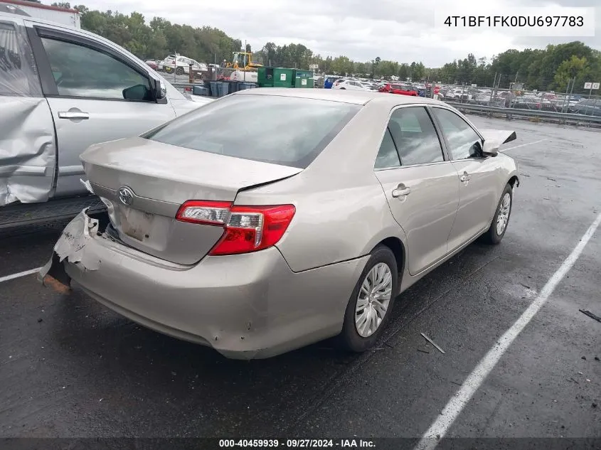 2013 Toyota Camry L VIN: 4T1BF1FK0DU697783 Lot: 40459939