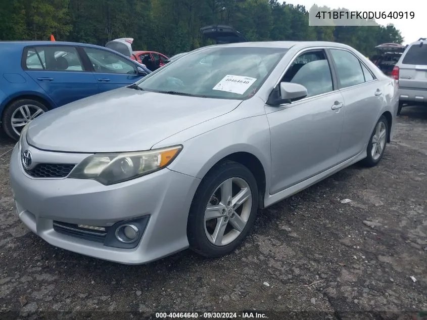 4T1BF1FK0DU640919 2013 Toyota Camry Se