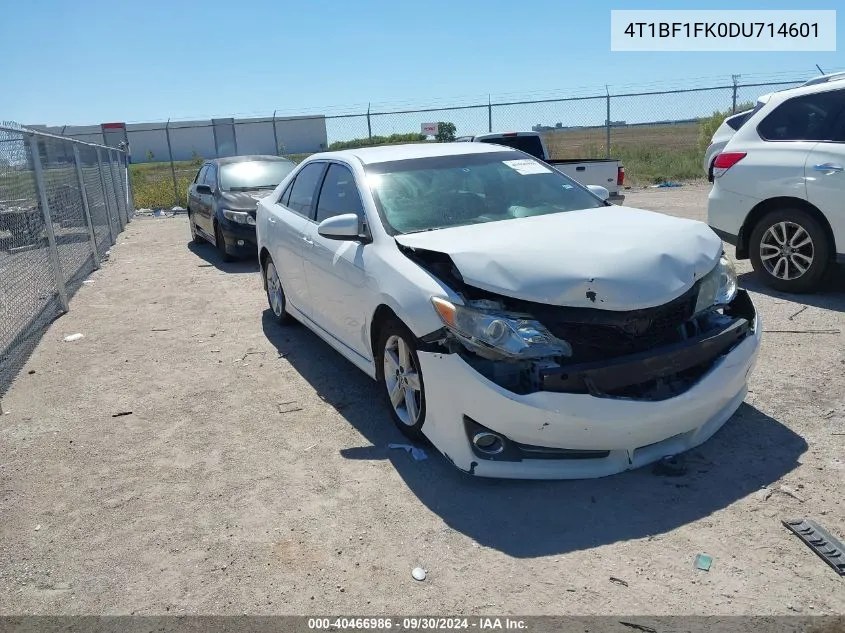 2013 Toyota Camry Se VIN: 4T1BF1FK0DU714601 Lot: 40466986