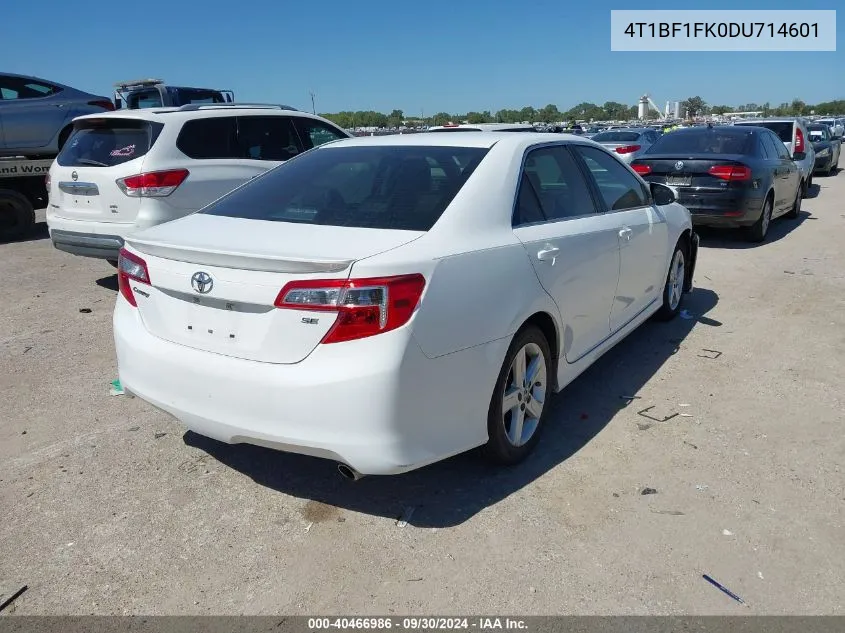 2013 Toyota Camry Se VIN: 4T1BF1FK0DU714601 Lot: 40466986