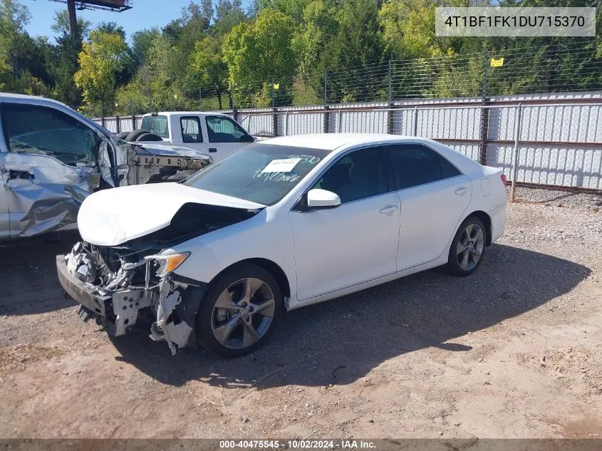 2013 Toyota Camry L VIN: 4T1BF1FK1DU715370 Lot: 40475545