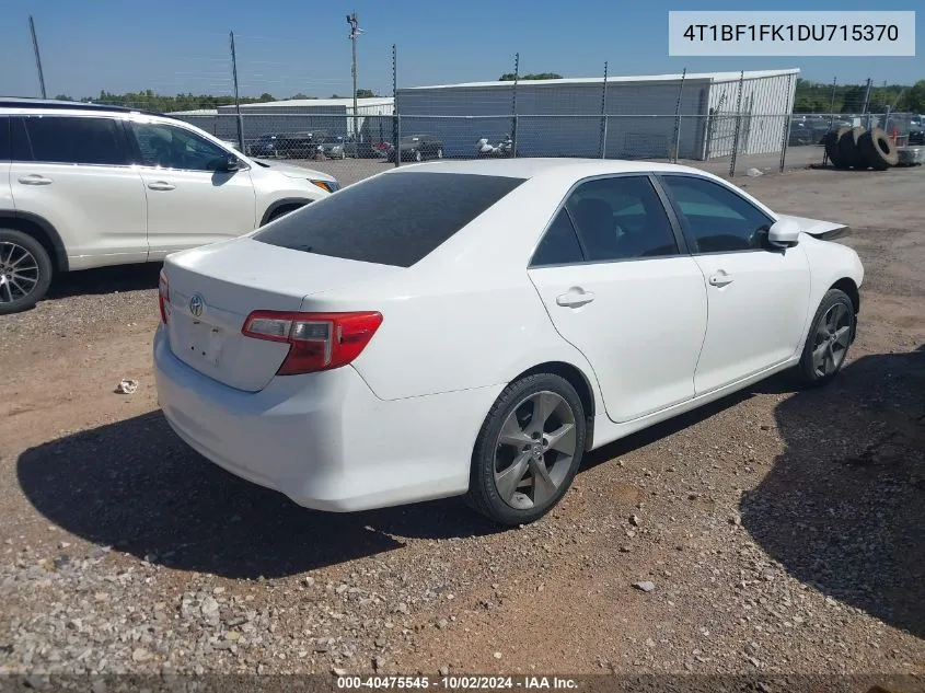 2013 Toyota Camry L VIN: 4T1BF1FK1DU715370 Lot: 40475545