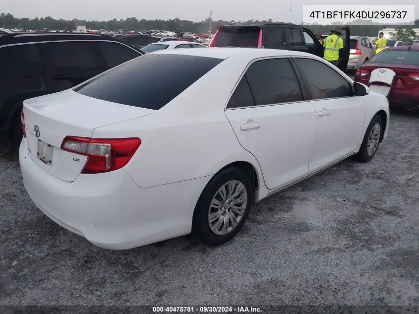 2013 Toyota Camry Le VIN: 4T1BF1FK4DU296737 Lot: 40475781