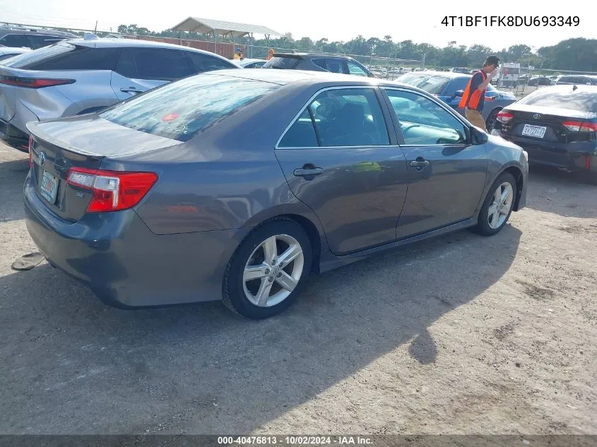 2013 Toyota Camry Se VIN: 4T1BF1FK8DU693349 Lot: 40476813