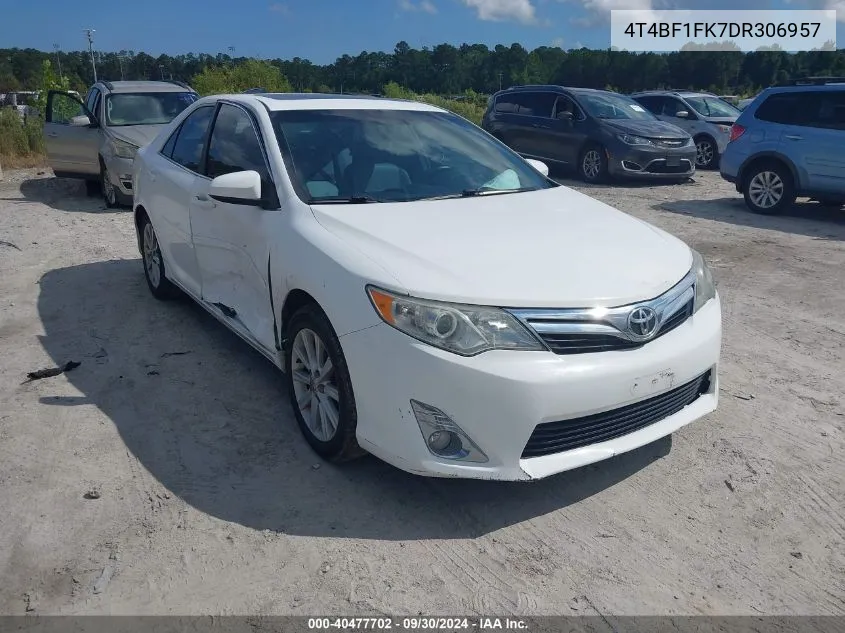 2013 Toyota Camry Xle VIN: 4T4BF1FK7DR306957 Lot: 40477702