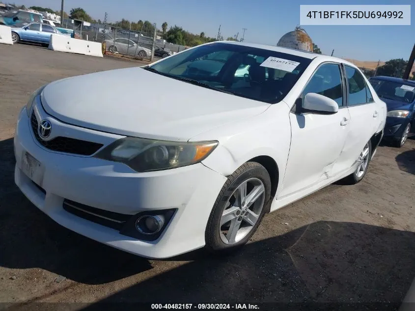 4T1BF1FK5DU694992 2013 Toyota Camry Se