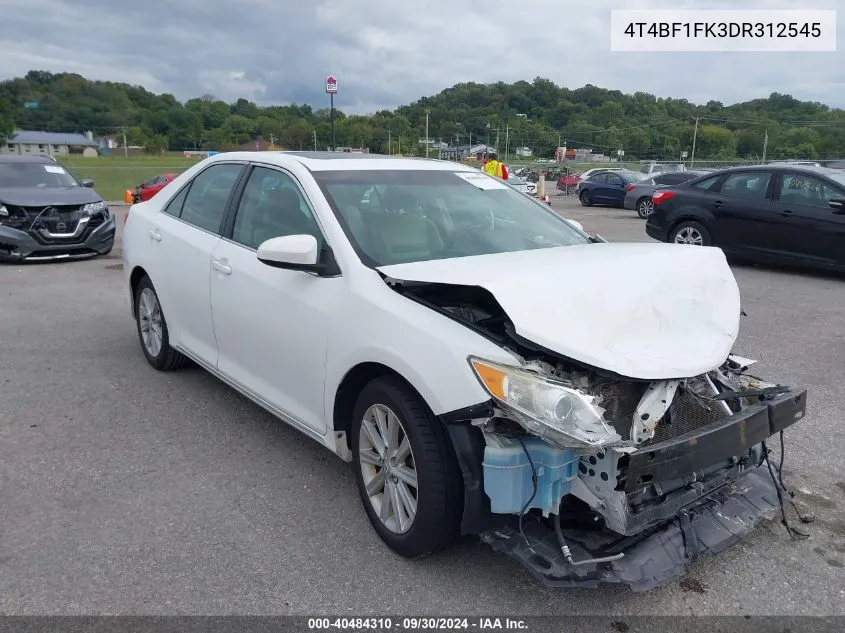 2013 Toyota Camry Xle VIN: 4T4BF1FK3DR312545 Lot: 40484310