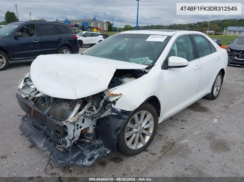 2013 Toyota Camry Xle VIN: 4T4BF1FK3DR312545 Lot: 40484310