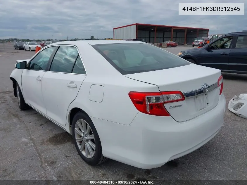 2013 Toyota Camry Xle VIN: 4T4BF1FK3DR312545 Lot: 40484310