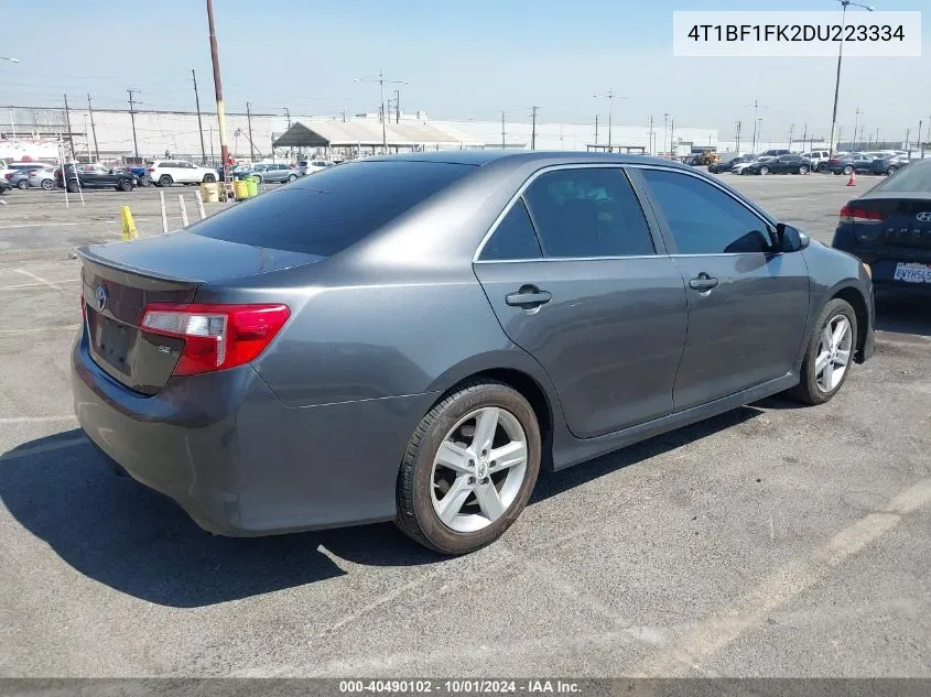 2013 Toyota Camry Se VIN: 4T1BF1FK2DU223334 Lot: 40490102