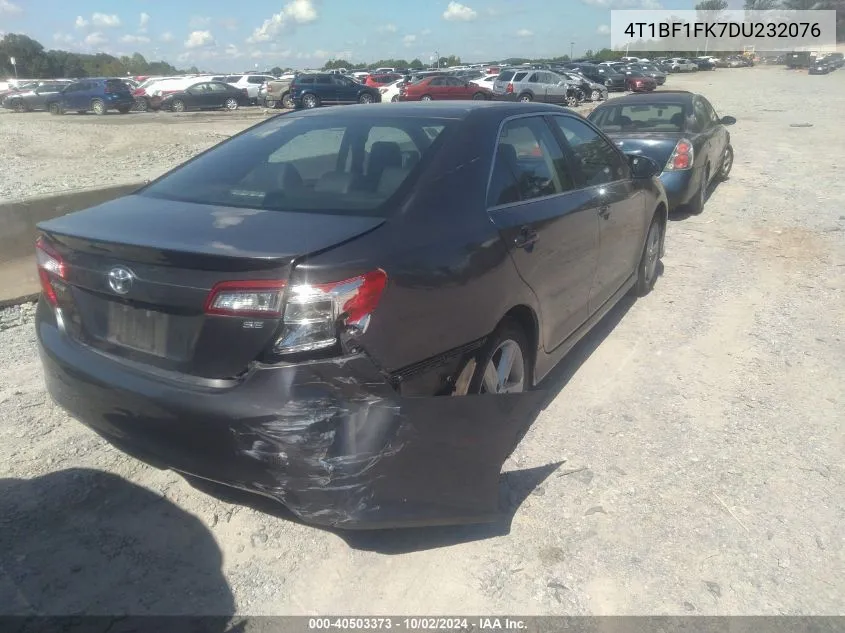 2013 Toyota Camry Se VIN: 4T1BF1FK7DU232076 Lot: 40503373