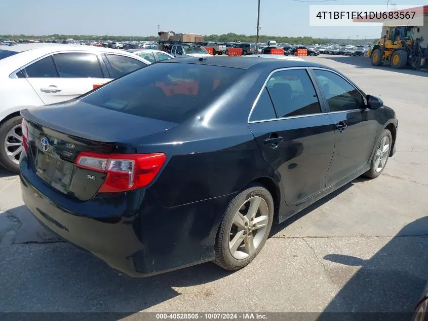 2013 Toyota Camry Se VIN: 4T1BF1FK1DU683567 Lot: 40528505