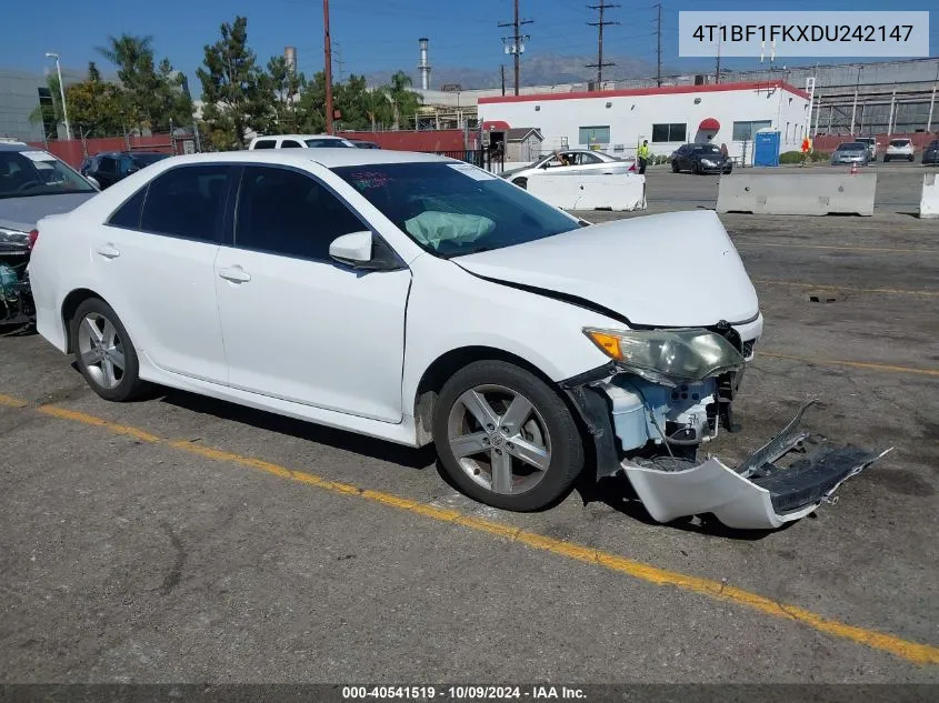 2013 Toyota Camry Se VIN: 4T1BF1FKXDU242147 Lot: 40541519