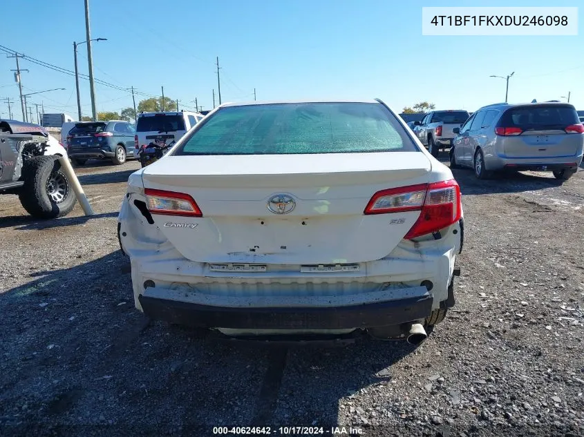 2013 Toyota Camry L/Se/Le/Xle VIN: 4T1BF1FKXDU246098 Lot: 40624642