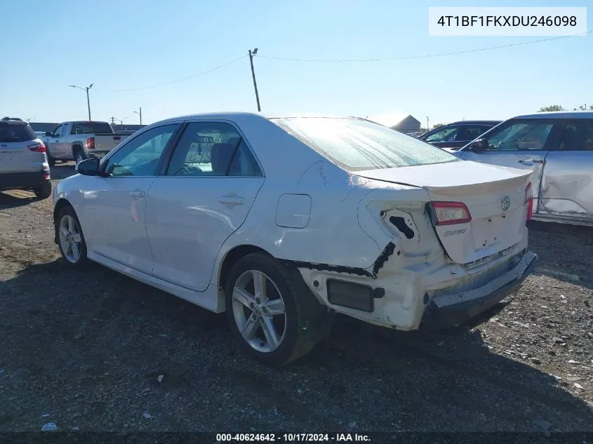 2013 Toyota Camry L/Se/Le/Xle VIN: 4T1BF1FKXDU246098 Lot: 40624642