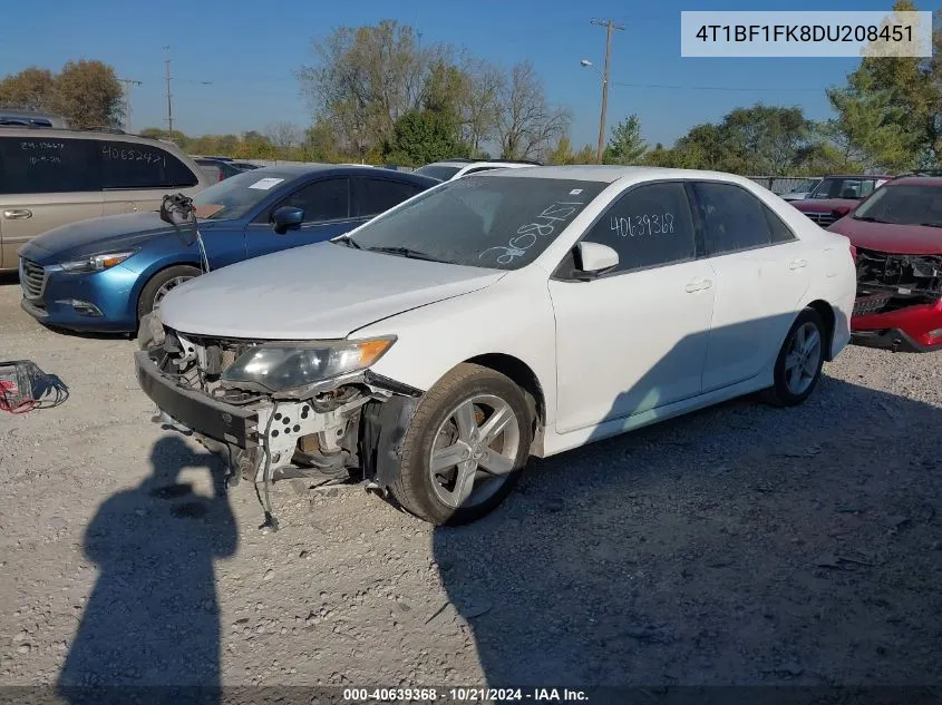 2013 Toyota Camry L/Se/Le/Xle VIN: 4T1BF1FK8DU208451 Lot: 40639368