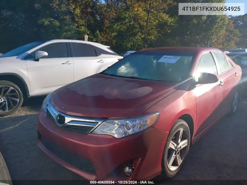 2013 Toyota Camry L/Se/Le/Xle VIN: 4T1BF1FKXDU654925 Lot: 40658554