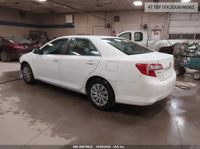 2013 Toyota Camry Le VIN: 4T1BF1FK3DU696062 Lot: 40679822