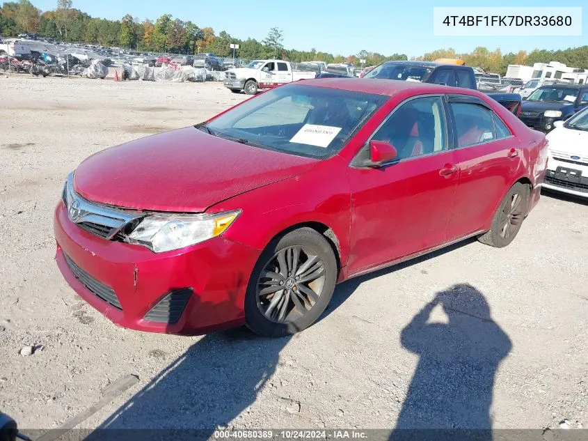 4T4BF1FK7DR33680 2013 Toyota Camry L/Se/Le/Xle