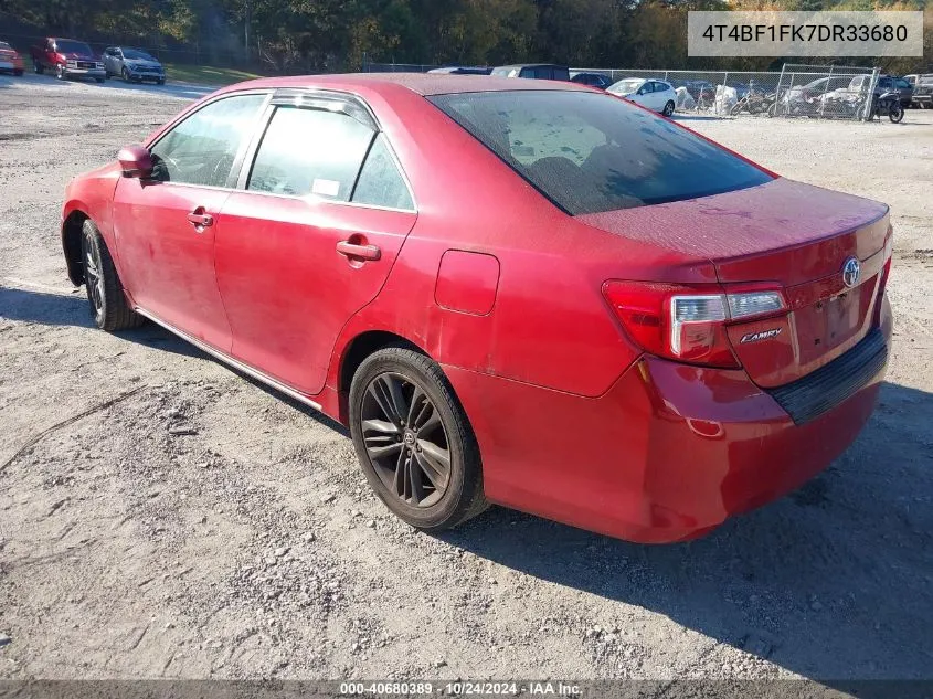 4T4BF1FK7DR33680 2013 Toyota Camry L/Se/Le/Xle