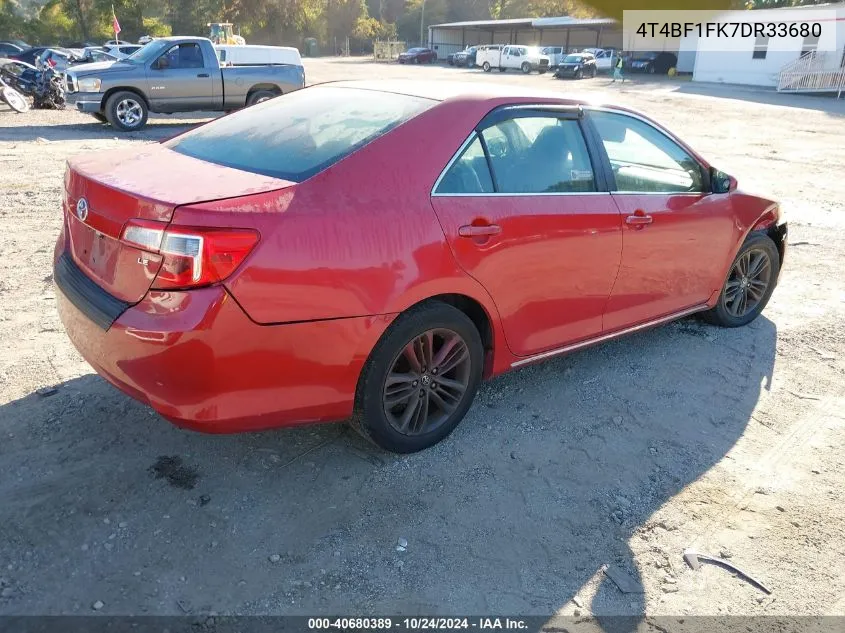 4T4BF1FK7DR33680 2013 Toyota Camry L/Se/Le/Xle