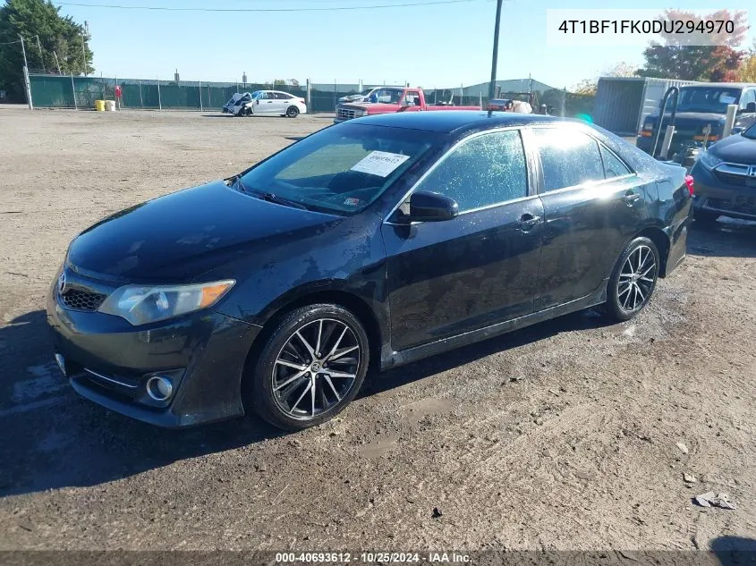 2013 Toyota Camry Se VIN: 4T1BF1FK0DU294970 Lot: 40693612