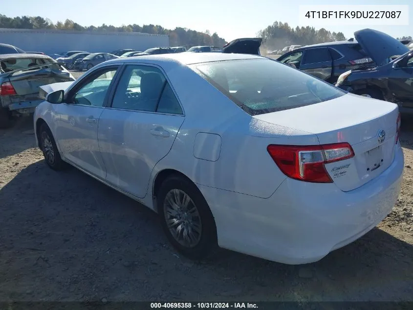 2013 Toyota Camry Le VIN: 4T1BF1FK9DU227087 Lot: 40695358