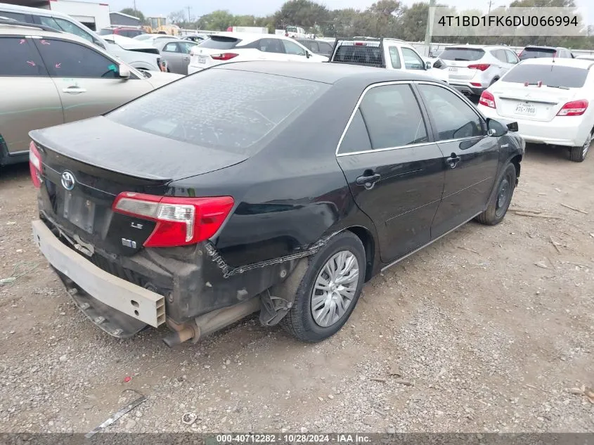 2013 Toyota Camry Hybrid Le VIN: 4T1BD1FK6DU066994 Lot: 40712282