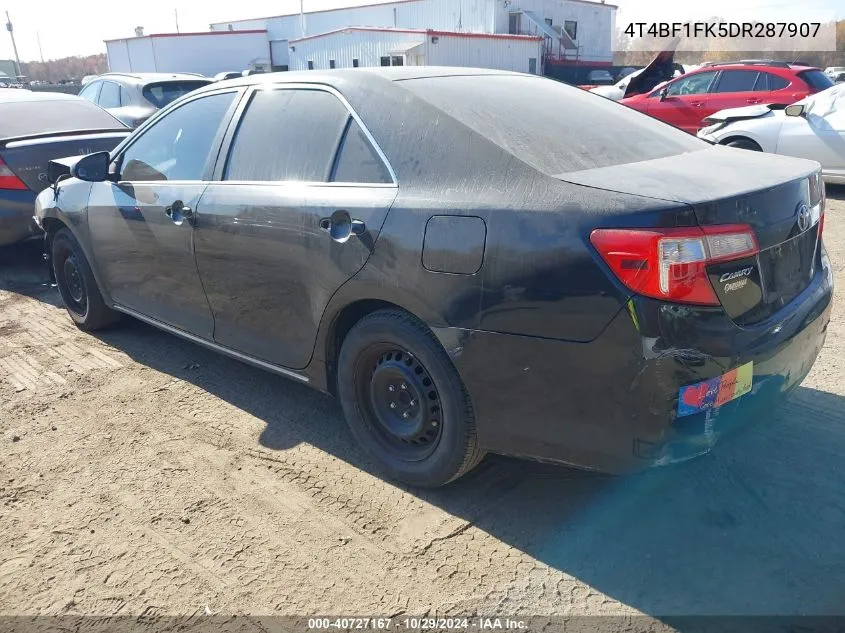 2013 Toyota Camry Le VIN: 4T4BF1FK5DR287907 Lot: 40727167