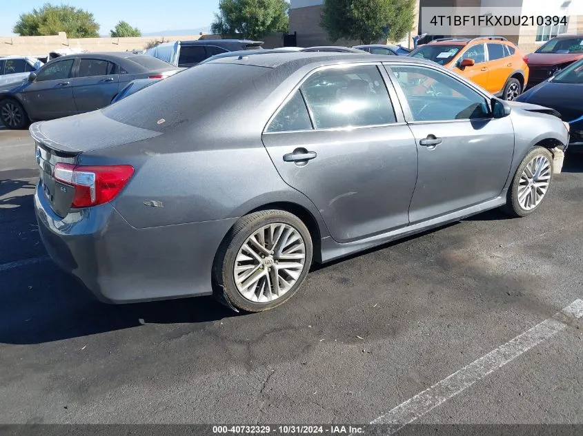 2013 Toyota Camry Se VIN: 4T1BF1FKXDU210394 Lot: 40732329