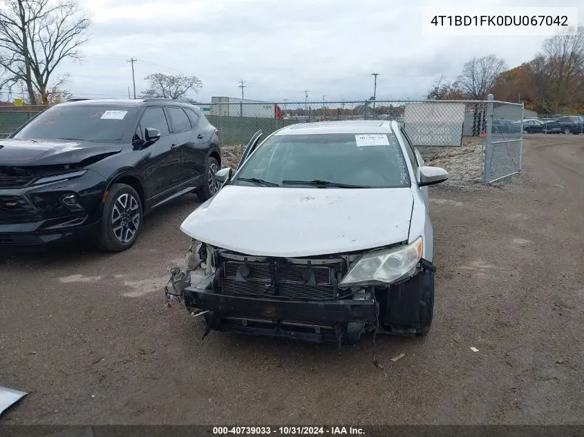 2013 Toyota Camry Hybrid Xle VIN: 4T1BD1FK0DU067042 Lot: 40739033