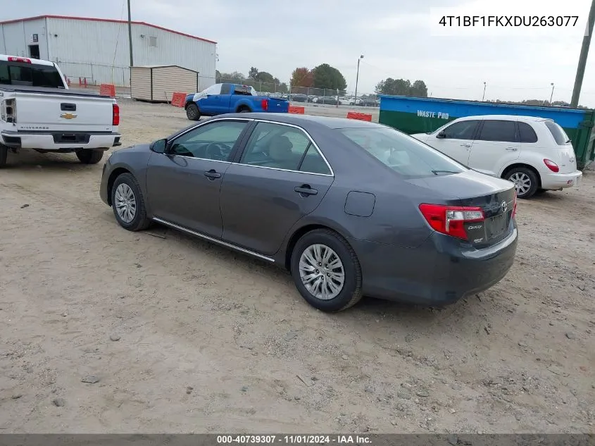 2013 Toyota Camry Le VIN: 4T1BF1FKXDU263077 Lot: 40739307