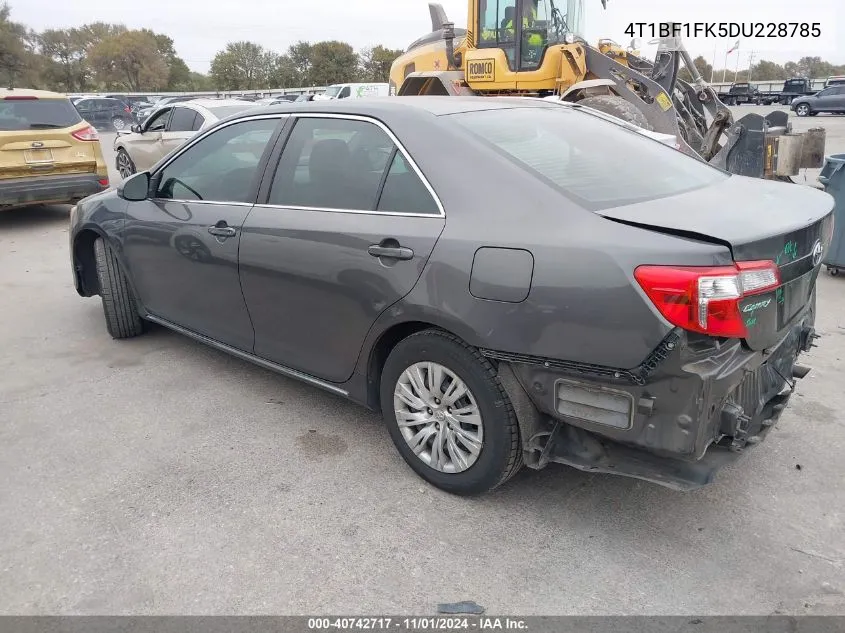 2013 Toyota Camry Le VIN: 4T1BF1FK5DU228785 Lot: 40742717