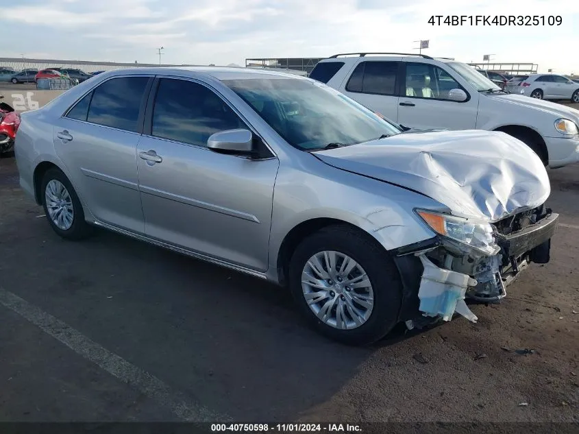 2013 Toyota Camry Le VIN: 4T4BF1FK4DR325109 Lot: 40750598