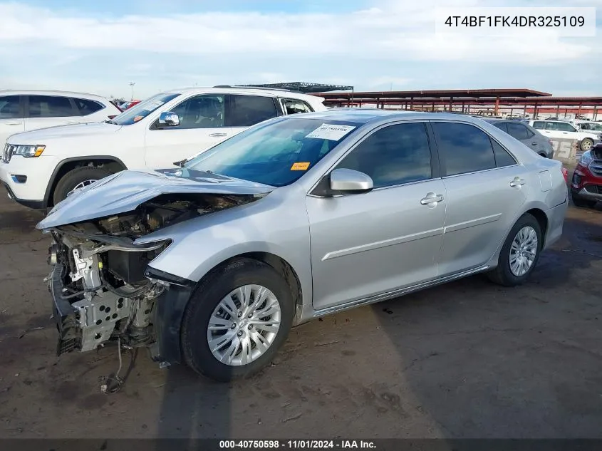 2013 Toyota Camry Le VIN: 4T4BF1FK4DR325109 Lot: 40750598