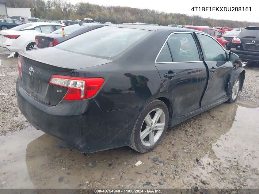 2013 Toyota Camry Se VIN: 4T1BF1FKXDU208161 Lot: 40754940