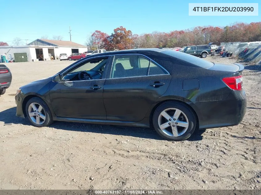 2013 Toyota Camry Se VIN: 4T1BF1FK2DU203990 Lot: 40763197