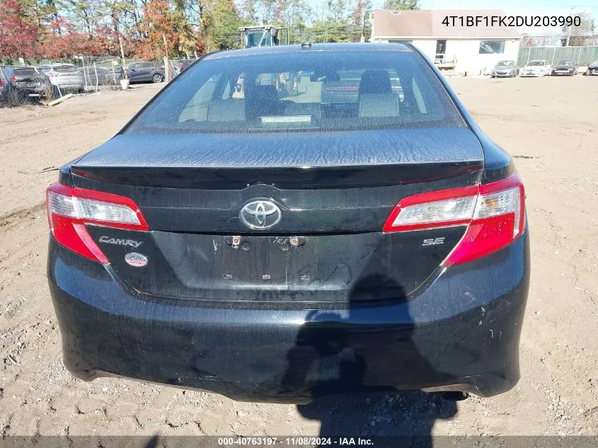 2013 Toyota Camry Se VIN: 4T1BF1FK2DU203990 Lot: 40763197