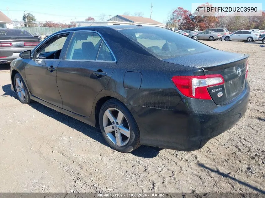 2013 Toyota Camry Se VIN: 4T1BF1FK2DU203990 Lot: 40763197