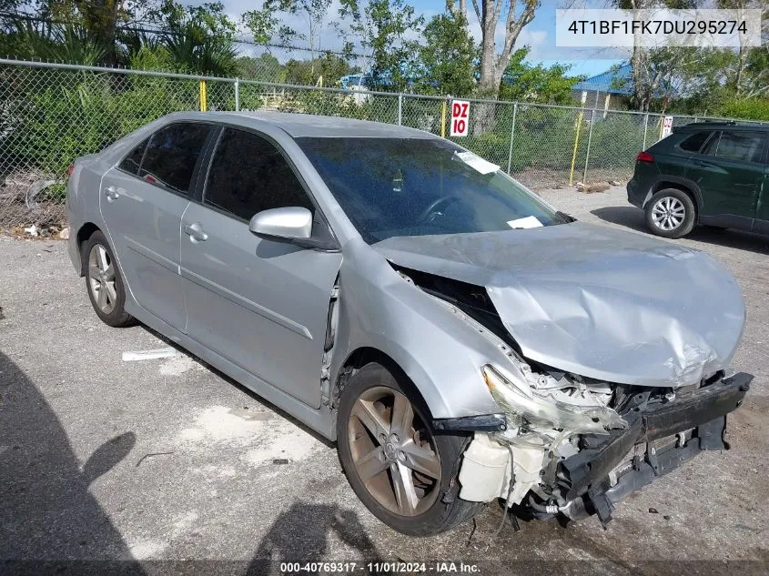 2013 Toyota Camry Se VIN: 4T1BF1FK7DU295274 Lot: 40769317