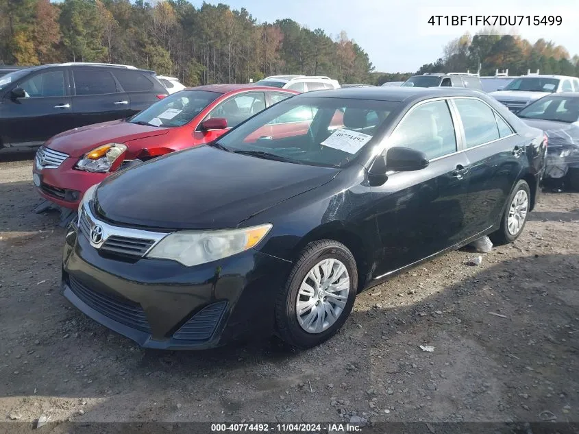 2013 Toyota Camry L VIN: 4T1BF1FK7DU715499 Lot: 40774492