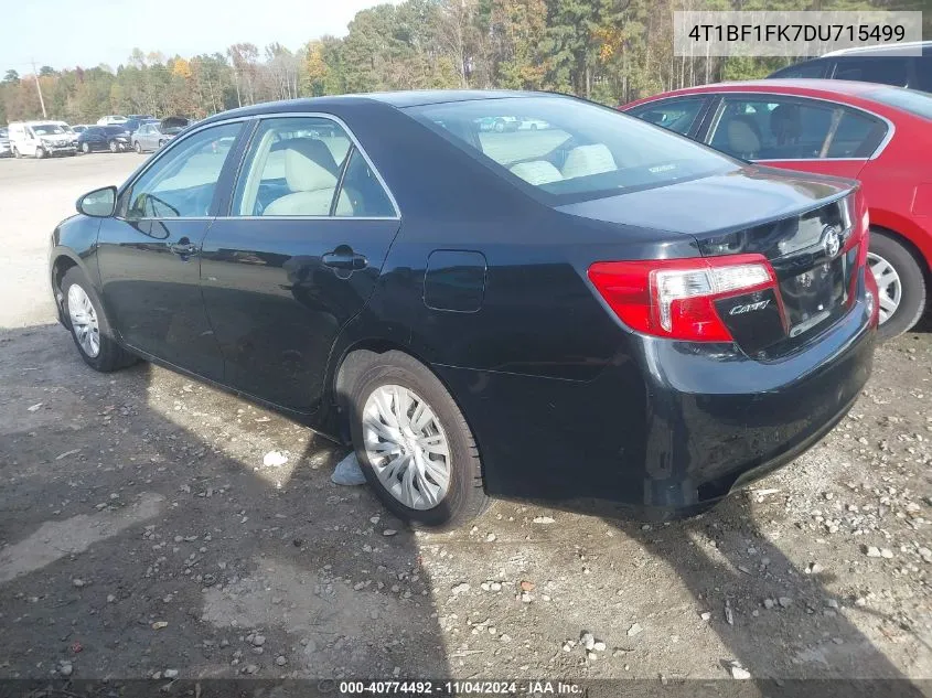 2013 Toyota Camry L VIN: 4T1BF1FK7DU715499 Lot: 40774492