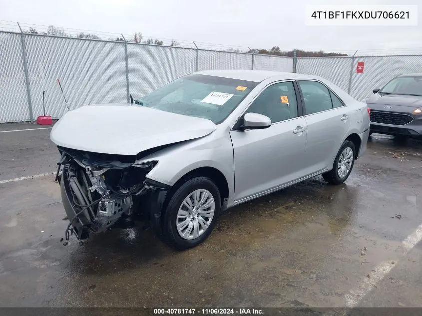 2013 Toyota Camry Le VIN: 4T1BF1FKXDU706621 Lot: 40781747