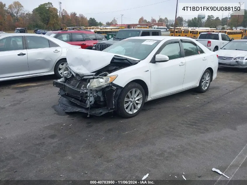 2013 Toyota Camry Hybrid Xle VIN: 4T1BD1FK9DU088150 Lot: 40783950