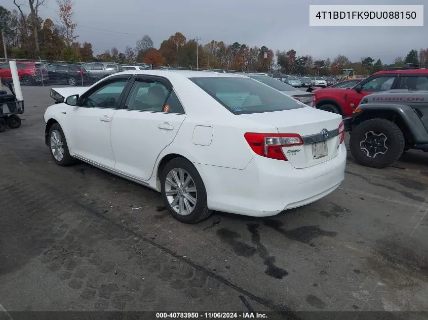 2013 Toyota Camry Hybrid Xle VIN: 4T1BD1FK9DU088150 Lot: 40783950