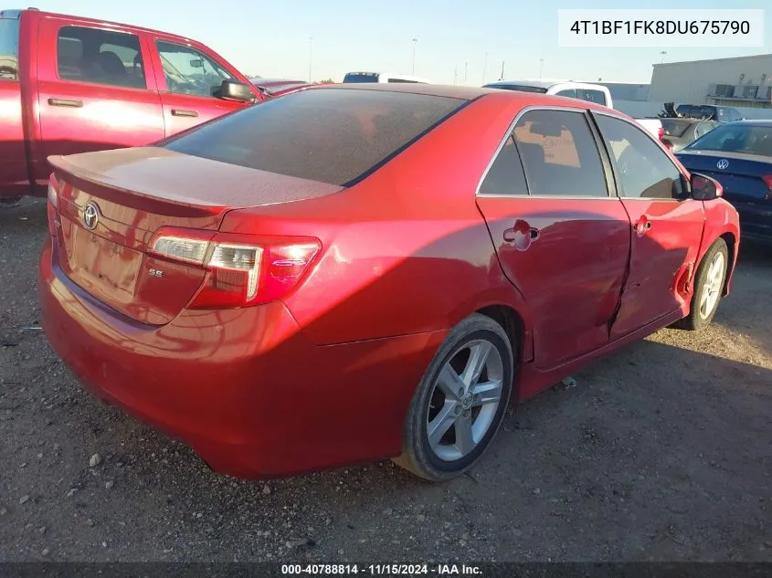 2013 Toyota Camry Se VIN: 4T1BF1FK8DU675790 Lot: 40788814