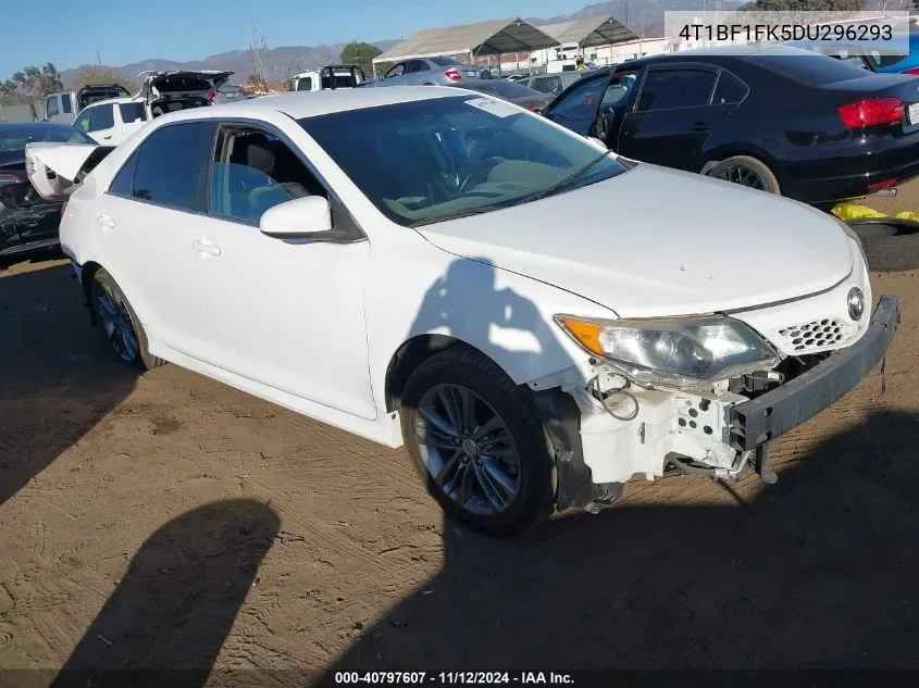 2013 Toyota Camry Se VIN: 4T1BF1FK5DU296293 Lot: 40797607